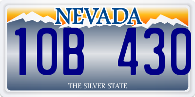 NV license plate 10B430