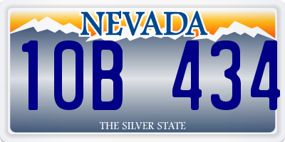 NV license plate 10B434