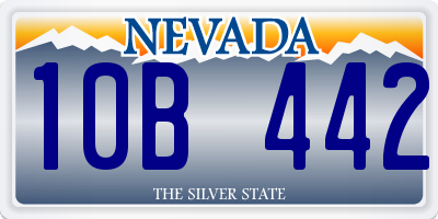 NV license plate 10B442