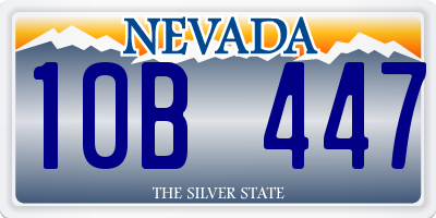 NV license plate 10B447