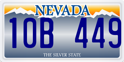 NV license plate 10B449