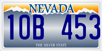 NV license plate 10B453