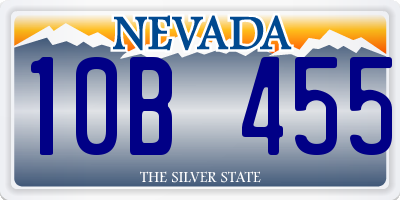 NV license plate 10B455