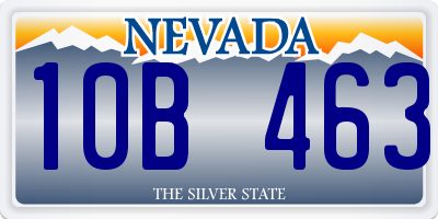 NV license plate 10B463