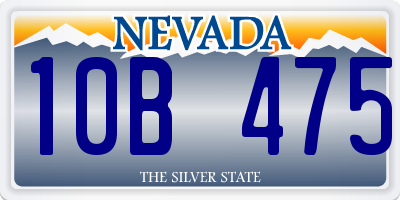 NV license plate 10B475