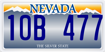 NV license plate 10B477