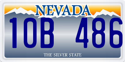 NV license plate 10B486