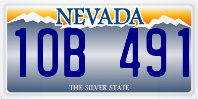 NV license plate 10B491