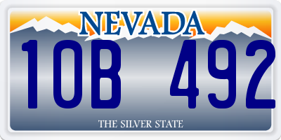 NV license plate 10B492