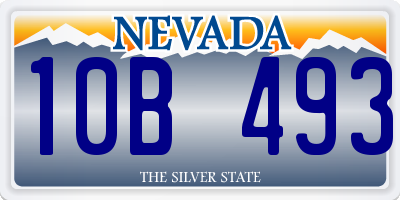 NV license plate 10B493