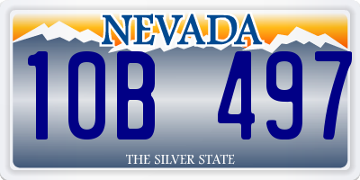 NV license plate 10B497