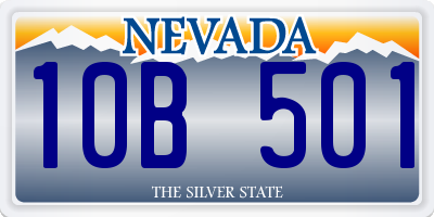 NV license plate 10B501