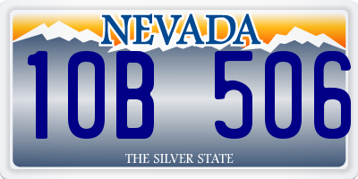 NV license plate 10B506