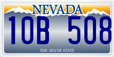 NV license plate 10B508