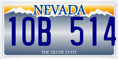 NV license plate 10B514