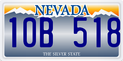 NV license plate 10B518