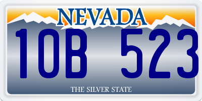 NV license plate 10B523