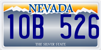 NV license plate 10B526