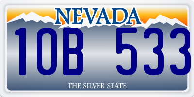 NV license plate 10B533