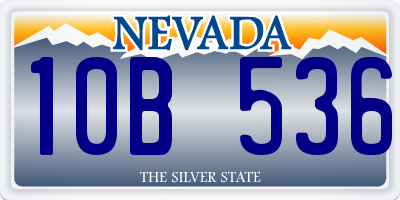 NV license plate 10B536
