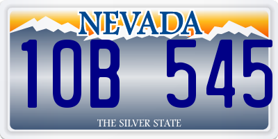 NV license plate 10B545