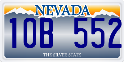 NV license plate 10B552