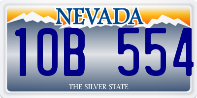 NV license plate 10B554