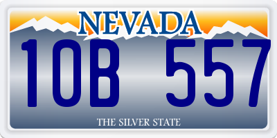 NV license plate 10B557