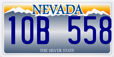 NV license plate 10B558