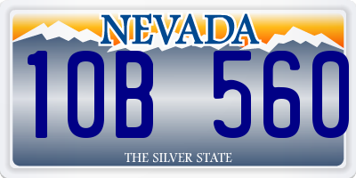NV license plate 10B560