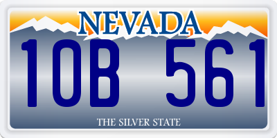 NV license plate 10B561