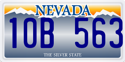 NV license plate 10B563