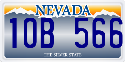 NV license plate 10B566