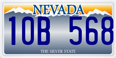 NV license plate 10B568