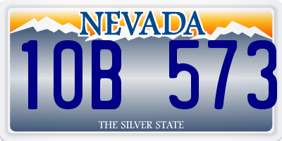 NV license plate 10B573