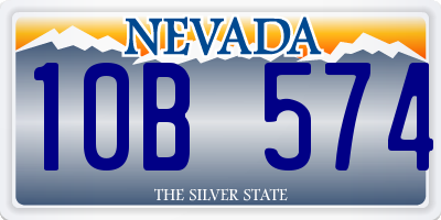 NV license plate 10B574