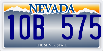 NV license plate 10B575