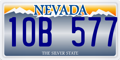 NV license plate 10B577