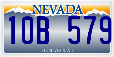 NV license plate 10B579