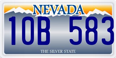 NV license plate 10B583