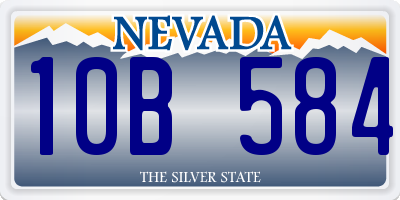 NV license plate 10B584