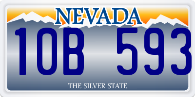NV license plate 10B593