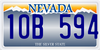 NV license plate 10B594