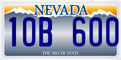 NV license plate 10B600