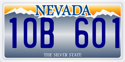NV license plate 10B601