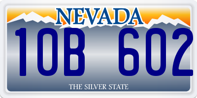 NV license plate 10B602