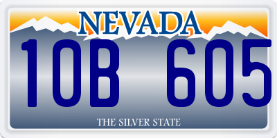 NV license plate 10B605