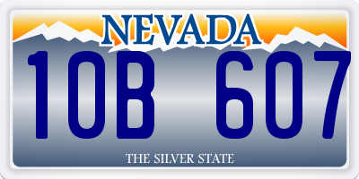 NV license plate 10B607