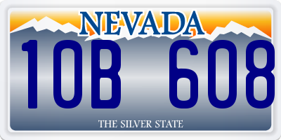 NV license plate 10B608
