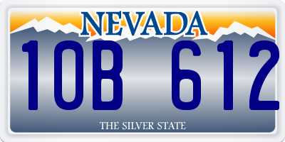 NV license plate 10B612